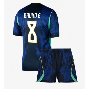 Billige Fotballdrakt Brasil Bruno Guimaraes #8 Replika Bortedraktsett Barn VM 2026 Kortermet (med bukser)
